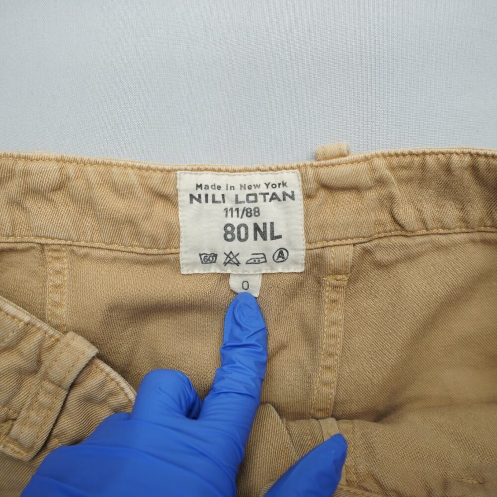 Nili Lotan Luna Pants Drop Crotch Linen Blend Trousers Size 0 - Picture 6 of 11
